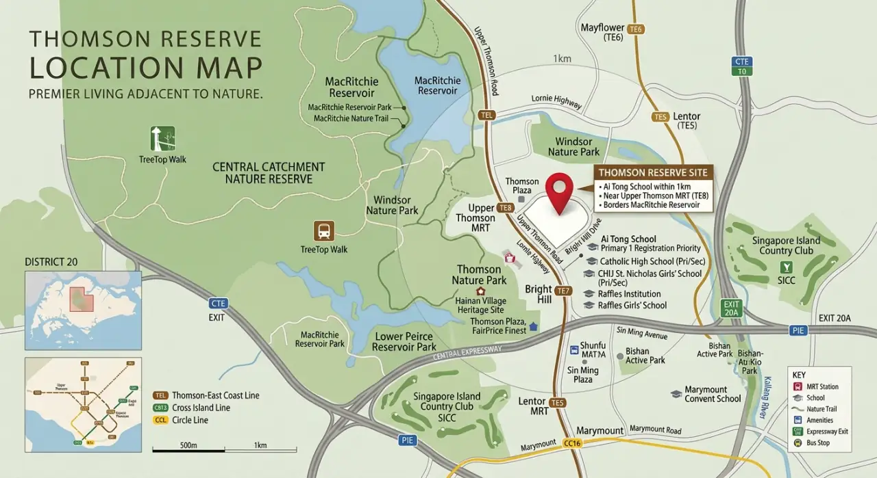Thomson Reserve location map